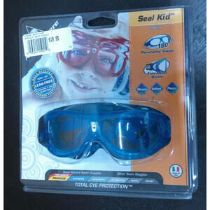 Aqua Sphere  Seal Kid Youth Swimming Goggles Blue Clear Lenses